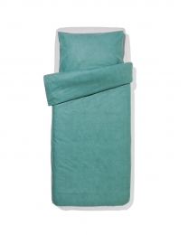 HEMADekbedovertrek140x200220cmflanelmelangegroengroen