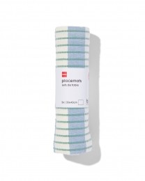 HEMAPlacematskatoen35x45blauwmetstrepen-2stuksmulti