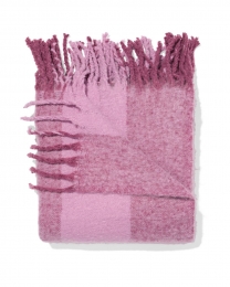 HEMAPlaid130x150cmwollookstrepenpaarsroze