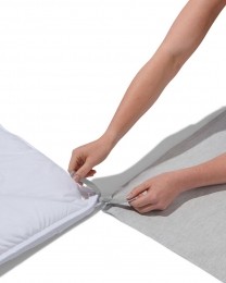 HEMADekbedovertrekflanel140x200220melangedonkergroendonkergroen