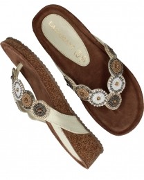LazamaniSlippersDamesBeige