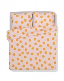 HEMADekbedovertrek240x200220cmzachtkatoenstippenrozelichtroze