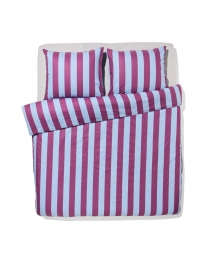 HEMADekbedovertrek200x200220cmzachtkatoenstrepenblauw-paarsmulti