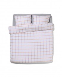 HEMADekbedovertrek240x200220cmzachtkatoenruitenlilamulti