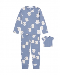 HEMAKinderpyjamametpoppenpyjamahondenblauwblauw
