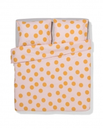 HEMADekbedovertrek240x200220cmzachtkatoenstippenrozelichtroze