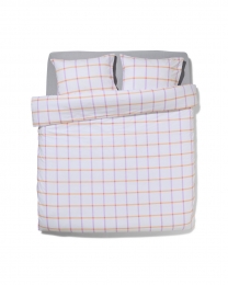 HEMADekbedovertrek240x200220cmzachtkatoenruitenlilamulti