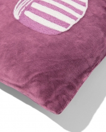 HEMAKussenstrik40x40cmveloursrooddonkerpaars