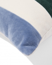 HEMAKussenhoes50x30cmveloursstrepenblauwblauw