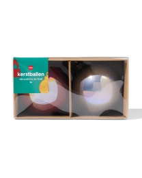 HEMAKerstballensetglasolierood-zilver-2stuksmulti