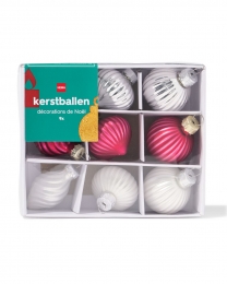 HEMAKerstballenfiguren105cmglasrood-9stuksmulti