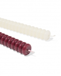 HEMAHuishoudkaarsen22x25cmribbeldonkerrood-2stuksdonkerrood