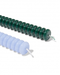 HEMAHuishoudkaarsen22x25cmribbelblauw-2stuksblauw