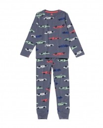 HEMAKinderPyjamaRaceautoapossBlauwblauw