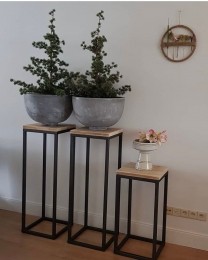 SteigerhoutenzuilpilaarJadonmetstalenframe