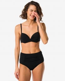 HEMADamesBikinibroekjeControlHogeTailleZwartzwart