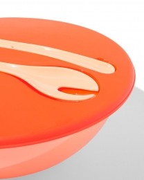 HEMASaladeschaal30cmMetDekselfeloranje