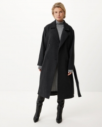 Oversizeddoublebreastedwool-looktrenchcoatAntraciteMelee