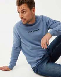 CrewneckwithlogoprintDenimBlue