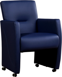 BlauwelerenmoderneeetkamerfauteuilPleasure-ToledoLeerKobaltblauwleer