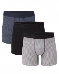 Boxers3-packZwartNavyGrijs