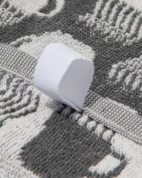 HEMAKeukendoek50x50KatoenGrijsMetKoffiemokkendonkergrijs