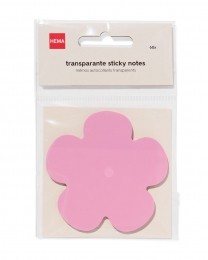 HEMAStickyNotesBloemTransparant-60Stuks