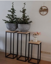 SteigerhoutenzuilpilaarJadonmetstalenframe