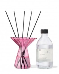 HEMAVaasVoorGeurstokjesXSGlasMetKraagroze