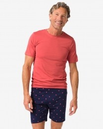 HEMAHerenshortamaJerseyBloemenKoraalkoraal
