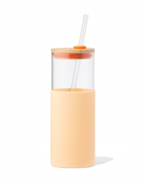HEMADrinkglasMetDekselEnRietjelichtoranje
