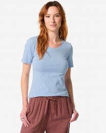 HEMADamesT-shirtBasicO-neckBlauwblauw