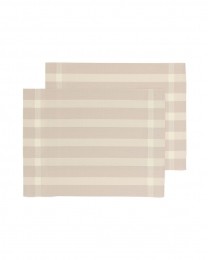 HEMAPlacematsGewevenPlastic35x45BeigeMetStrepen-2Stukszand