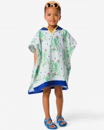 HEMAKinderStrandponcho60x60cmOctopusblauw