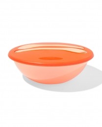 HEMASaladeschaal30cmMetDekselfeloranje
