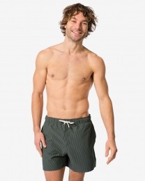 HEMAHerenzwembroekSeersuckerDonkergroendonkergroen