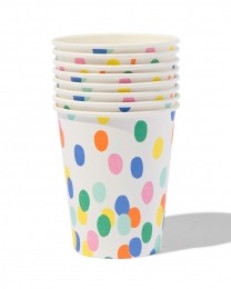 HEMABekersKartonConfetti250ml-8Stuks