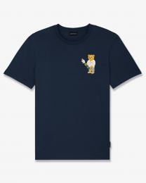 BaronFilouEmbroideredChestprintT-shirtFilouCXIVNavyBlueS