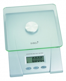 SibelGlassStyleweegschaalBlauwZilver