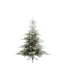 GrandisFirkunstkerstboomgroenbesneeuwdmetverlichtingH240cmD162cm-Everlands