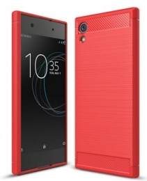 GeborsteldeTPUCovervoorSonyXperiaXA1Ultra-Rood