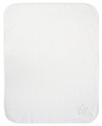 LorelliFleeceWhiteStar75x100cmWiegdeken
