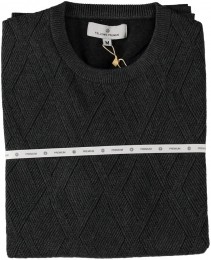 FellowsUnitedPulloverPremiumCrewNeckArgyleStructMidGreyXXL