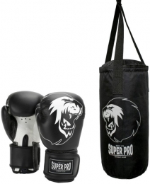 SuperProCombatGearJuniorBokszakSet-ZwartWit