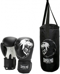 SuperProCombatGearJuniorBokszakSet-ZwartWit