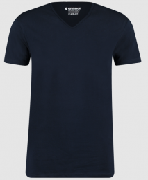 GarageBasicT-shirts2-packV-halsBioCottonBodyfitNavyS