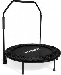 VirtuFitOpvouwbareFitnessTrampolinemetHandvat-Zwart-100cm