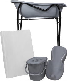 MamaLoesGrijsBadsetInclZwarteBadstandaard