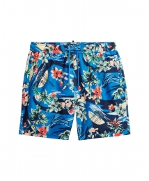 SuperdryHAWAIIANPRINT17SWIMSHORTDolphinOceanBlueM