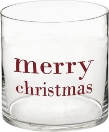 BloomingvilleKerst-Kerstvaas-Glas-Merry-20x20cm-HelderRood